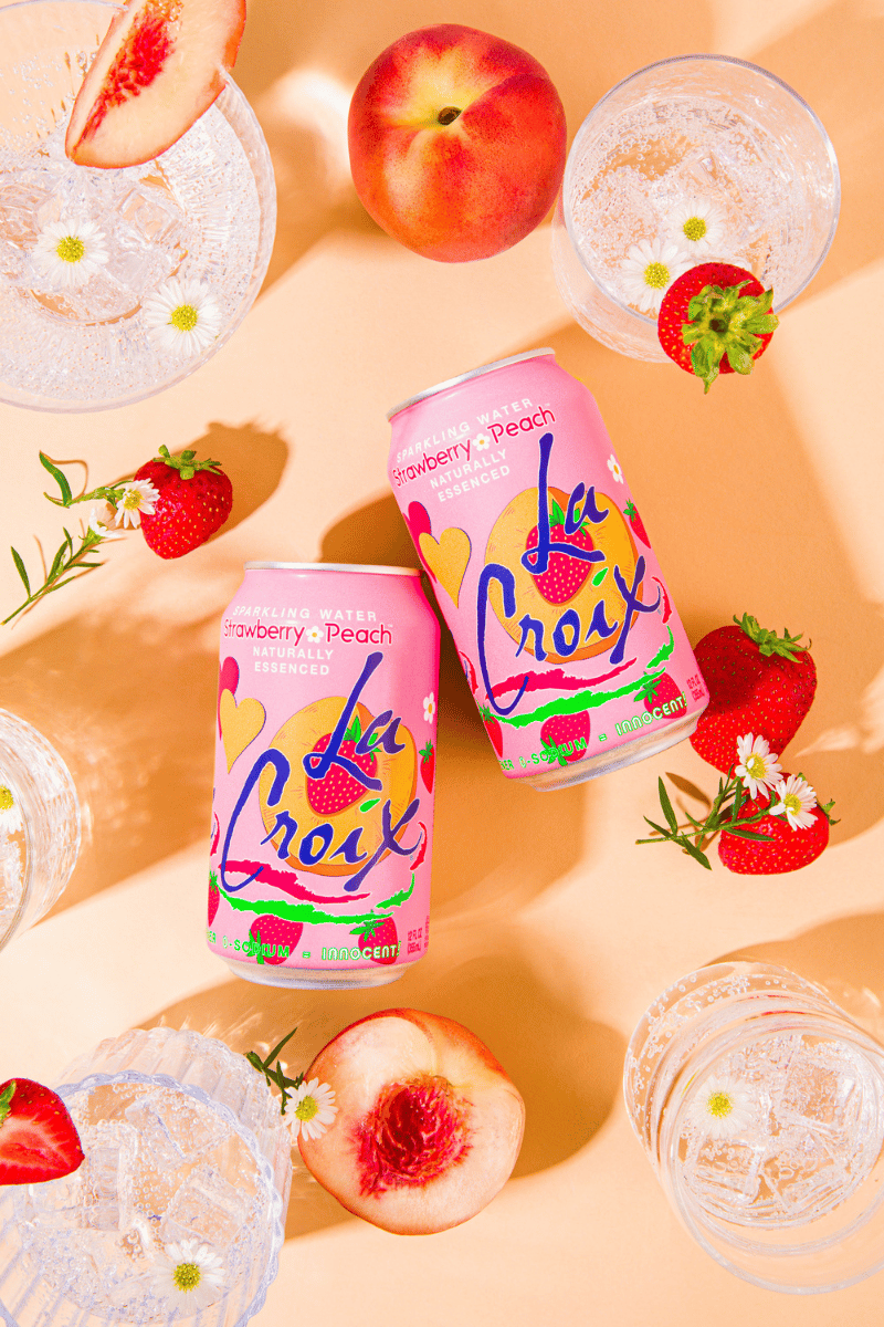 LaCroix Strawberry Peach tabletop